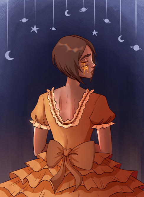 A princess cursed to cry gold.