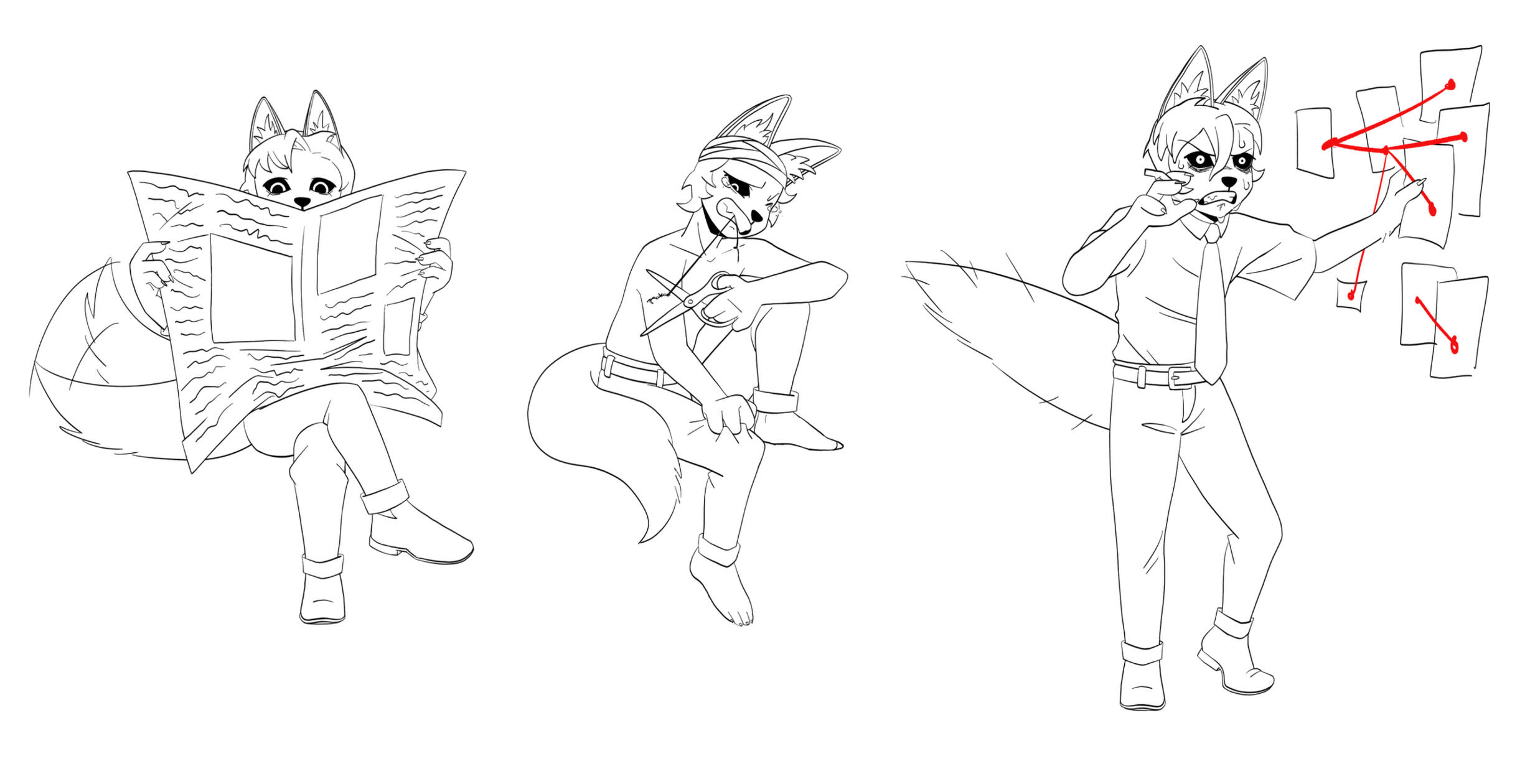 Lewis action pose studies #2.