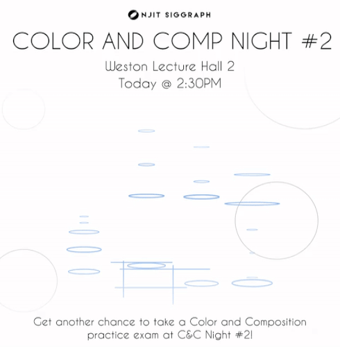 NJIT SIGGRAPH Color and Comp. practice exam Instagram post.